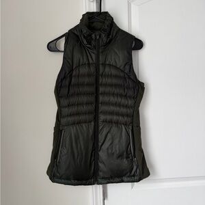 Olive green lululemon puffer vest